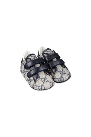 snekaers in pelle blu GUCCI KIDS | 772387FACX34054